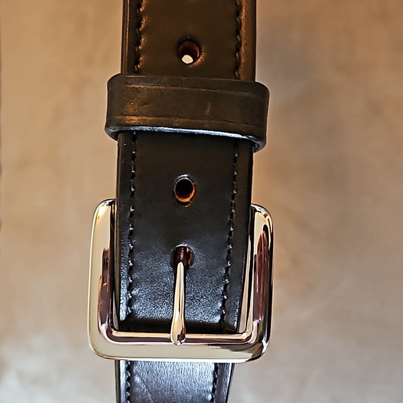 JM4 Tactical Double Shot Gun Holster Belt. Heavyduty Black Leather. 33"L × 1.5"W - Picture 2 of 7